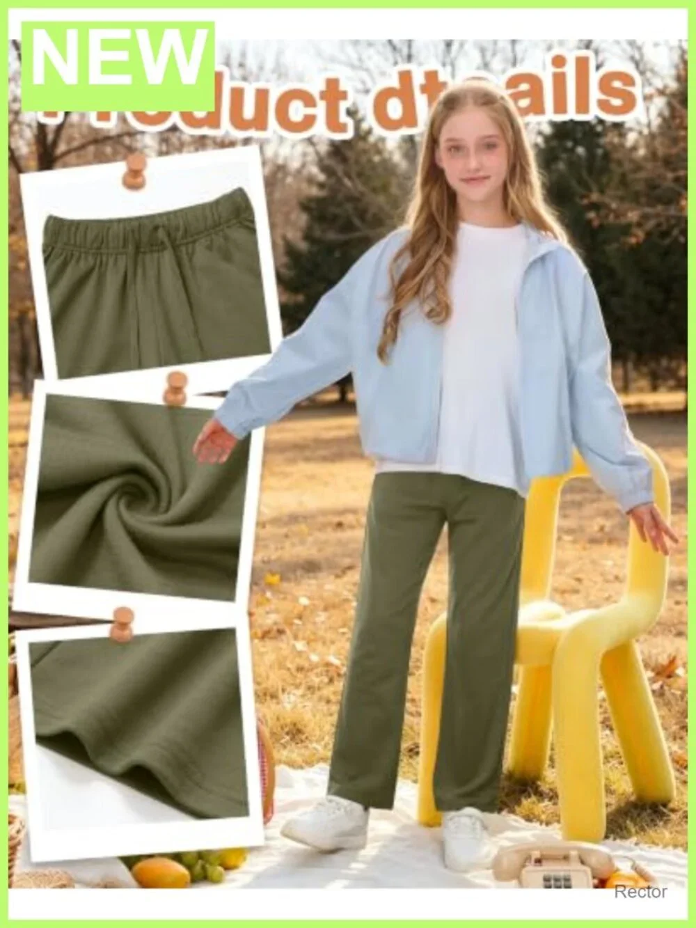 Girls Wide Leg Sweatpants 3 Pack Drawstring Pockets Active Pants